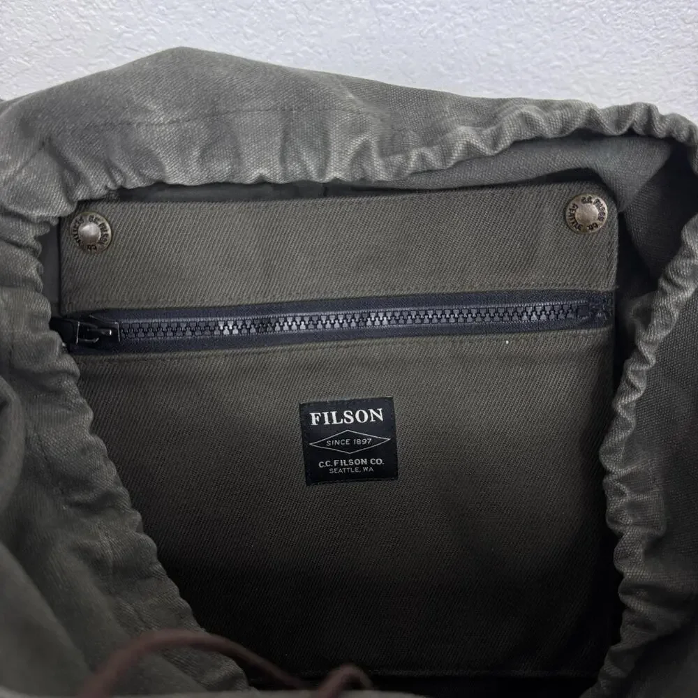 Vintage Filson Ranger Rucksack Backpack Otter Green Canvas CC Filson Workwear